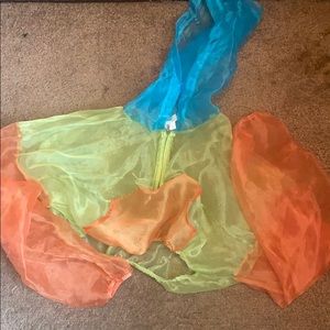 Sheer Half Colorful Jacket